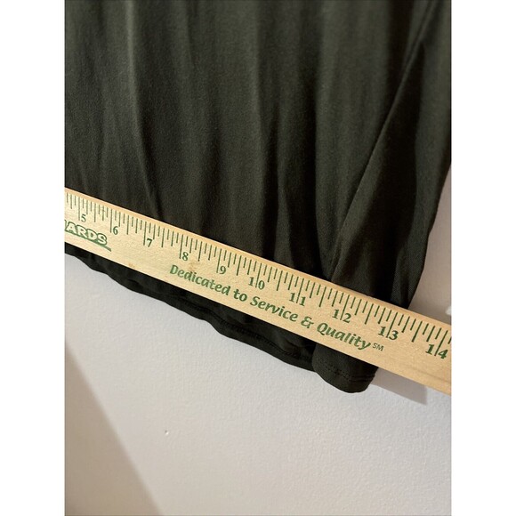 TORRID WOMENS Olive Green Jersey Flounce Culotte Jumpsuit SIZE 2 - Picture 9 of 15